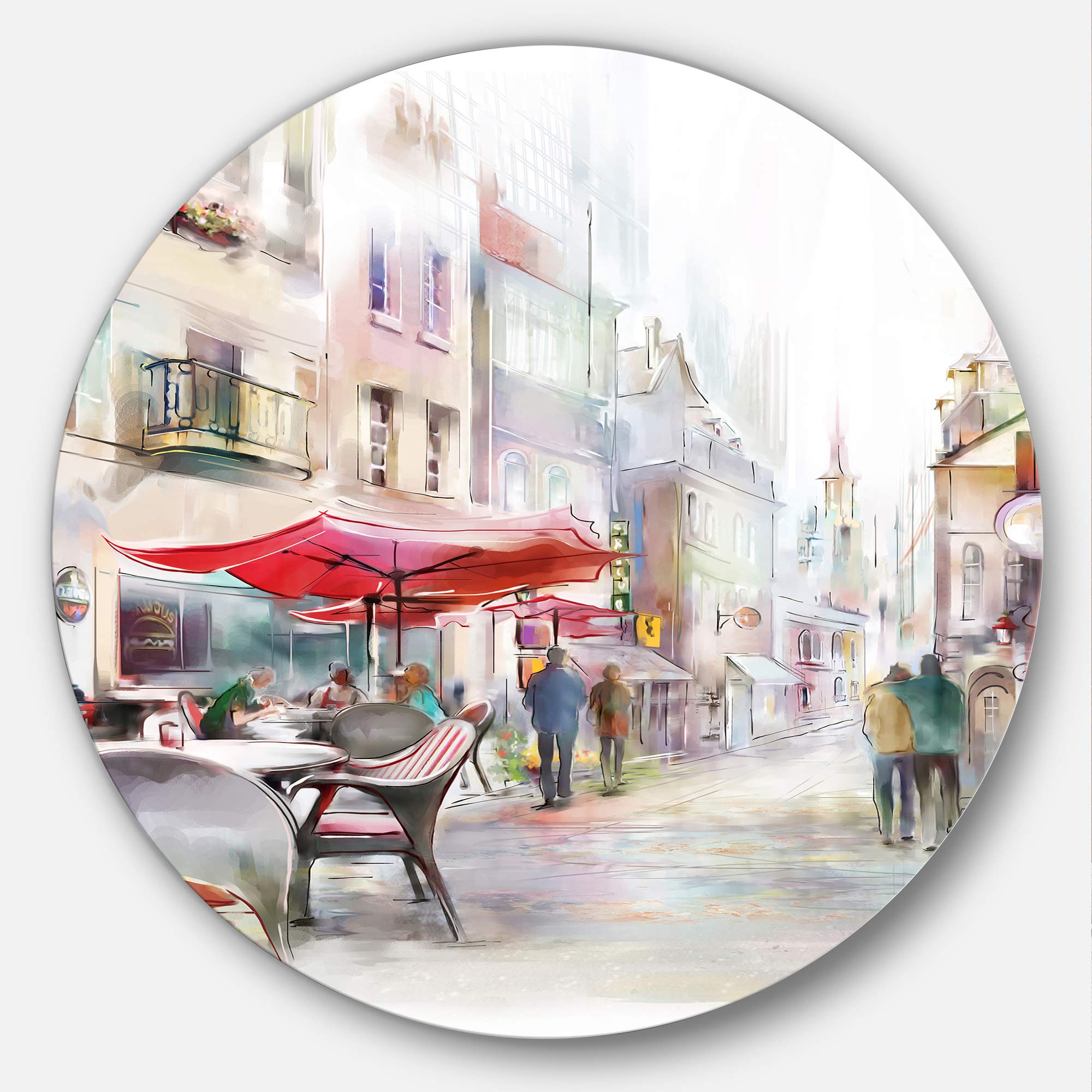 Amazon.co.jp: Designart MT7508-C11 イラスト入り街路アート都市景観
